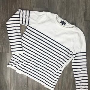 StitchFix Striped Sweater w/ Split Back Detail